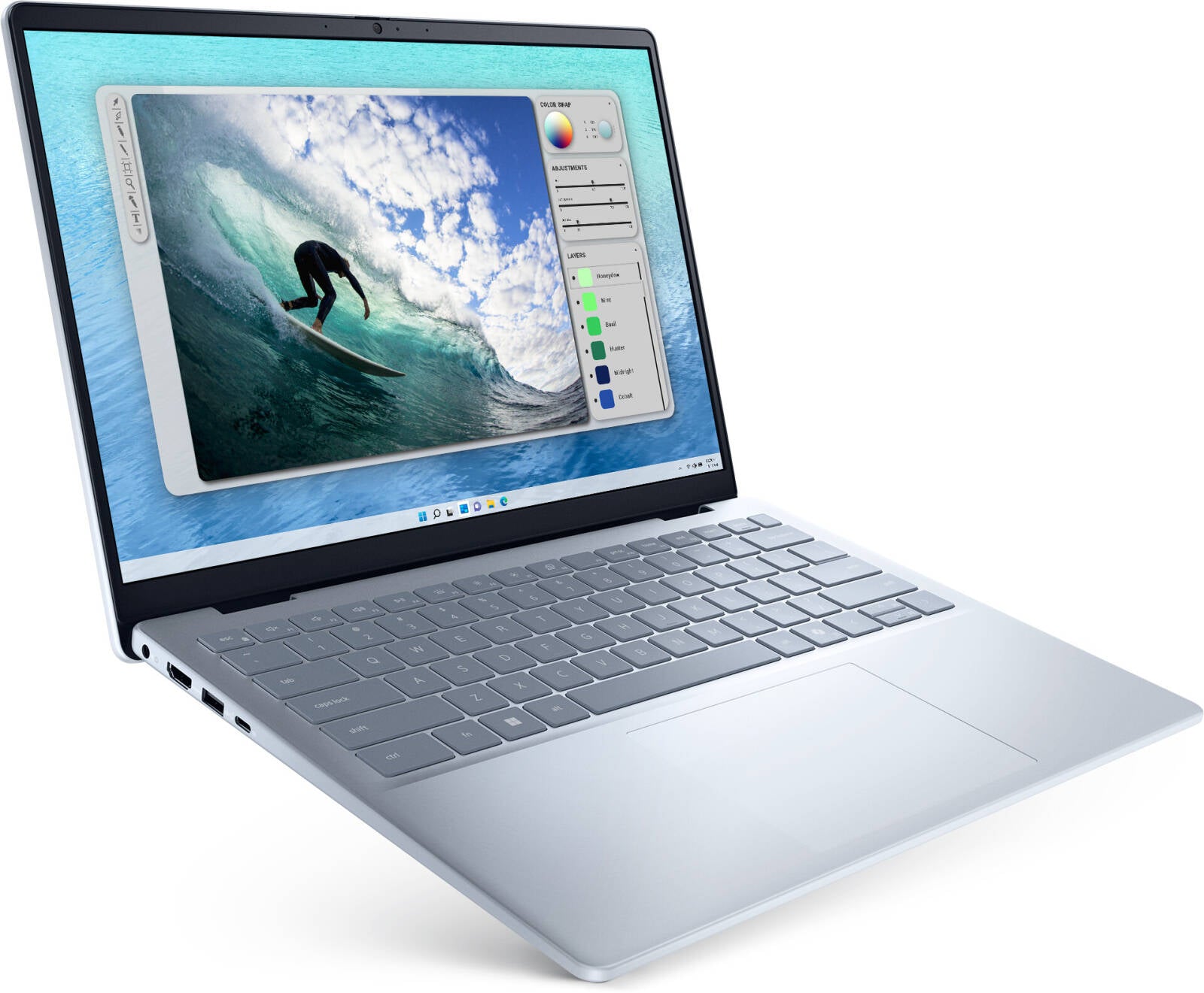 DELL INSPIRON 14 5440-2004-IBL | Intel Core 7 150U, 16GB RAM, 512GB SSD, 14" FHD, Intel Graphics, Finger Print, Win 11 Home, Eng-Arab  Keyboard, Ice Blue.