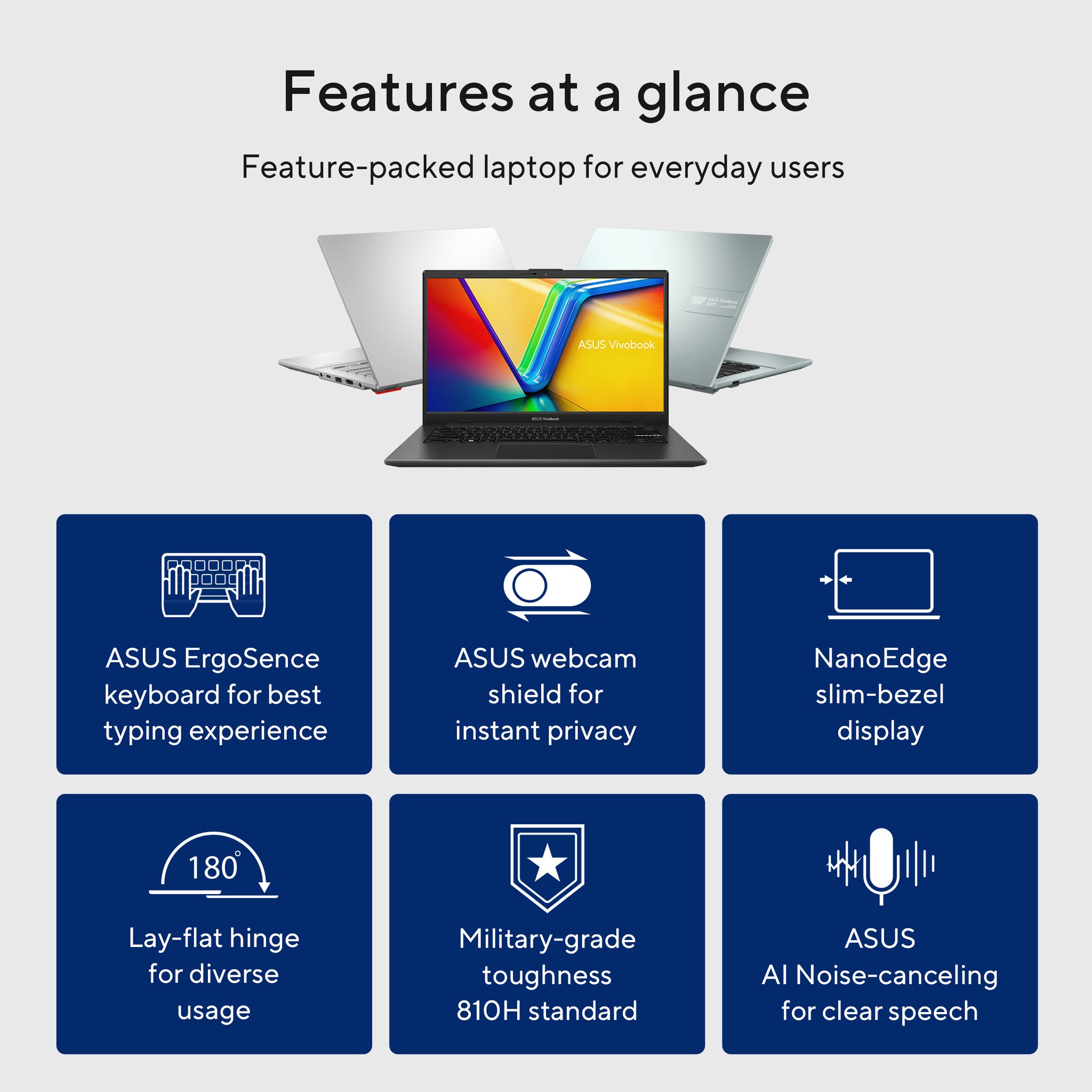 ASUS VIVOBOOK GO 14 E1404GA-NK039W | Intel Core i3 N305, 8GB RAM, 256GB SSD, 14" FHD, Intel IRIS Graphics, Win11 Home, Eng-Arab Keyboard, Silver