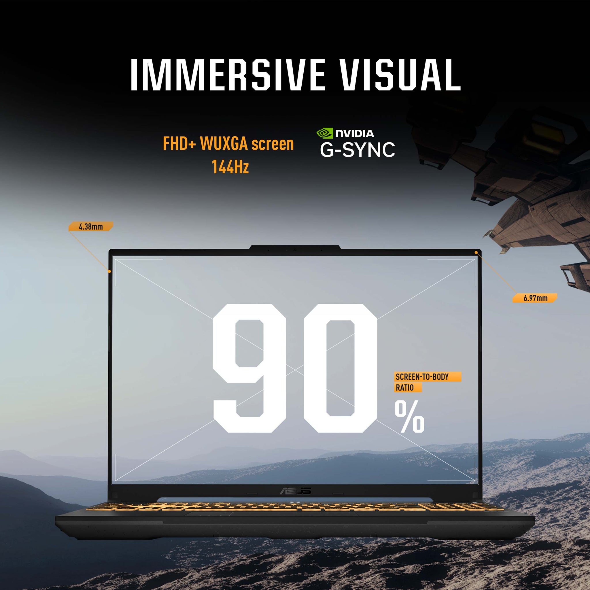 ASUS TUF GAMING F16 FX607VU-RL031W | Intel Core i7 13620H, 16GB RAM, 1TB SSD, 16.0" WUXGA 144Hz, 6GB NVIDIA RTX 4050, Win11 Home, Eng-Arab Keyboard, Gray