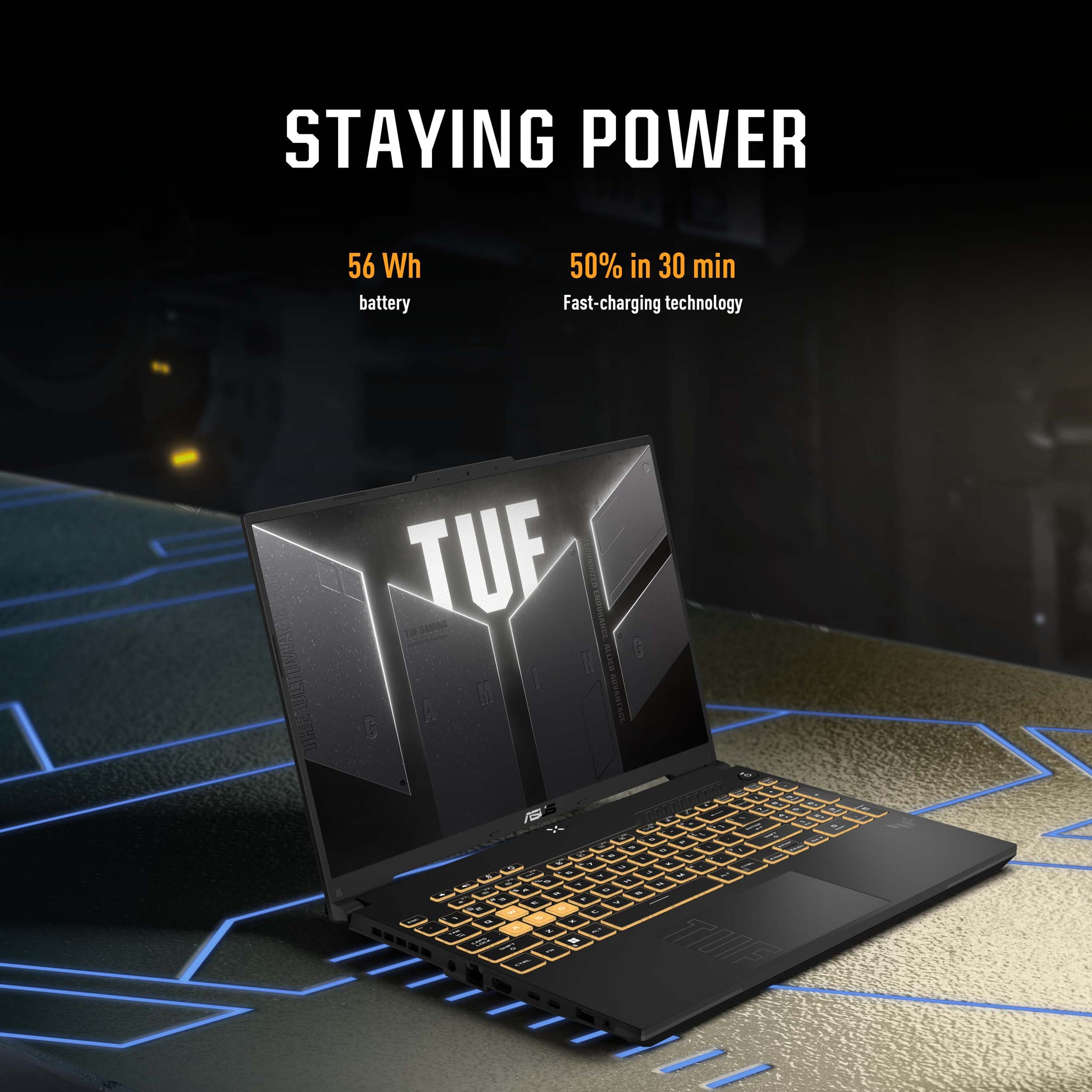 ASUS TUF GAMING F16 FX607VU-RL031W | Intel Core i7 13620H, 16GB RAM, 1TB SSD, 16.0" WUXGA 144Hz, 6GB NVIDIA RTX 4050, Win11 Home, Eng-Arab Keyboard, Gray