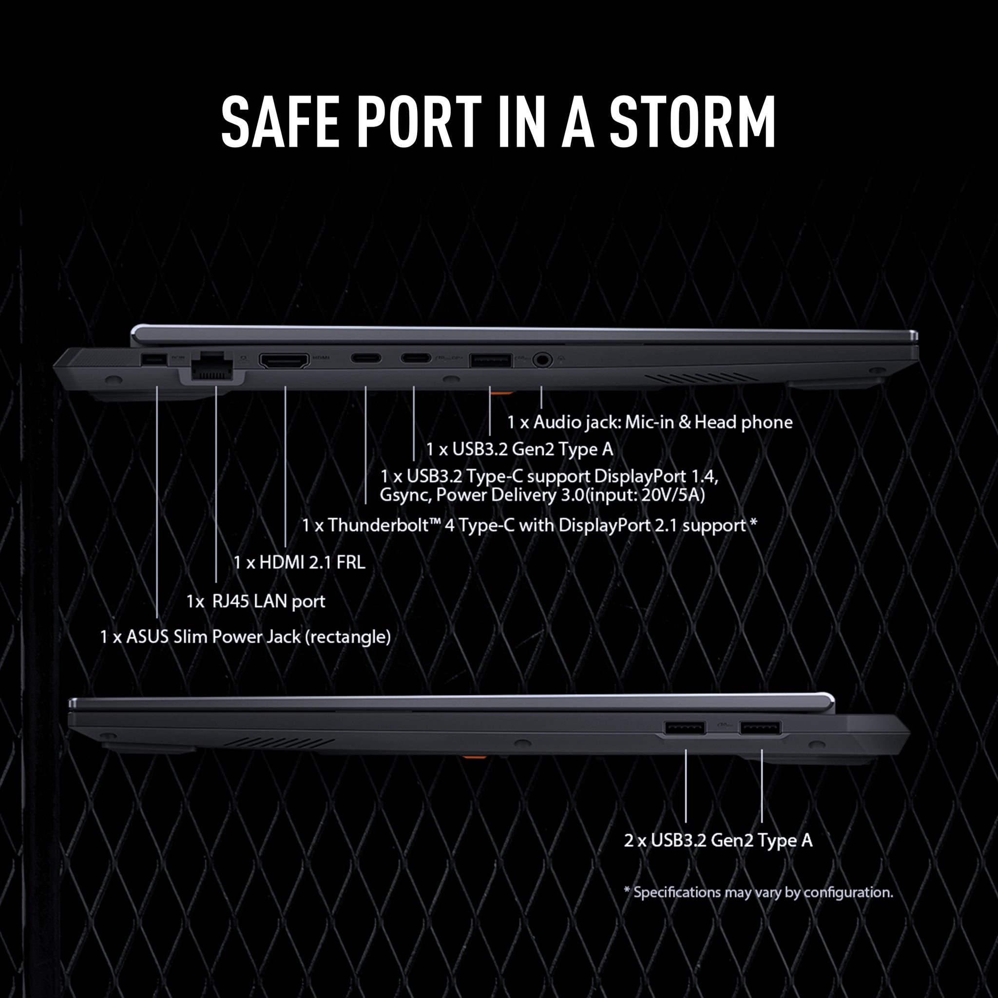 ASUS TUF GAMING F16 FX608JHR-RV001W | Intel Core i7 14650HX, 16GB RAM, 1TB SSD, 16.0" WUXGA 165Hz, 8GB NVIDIA RTX 5050, Win11 Home, Eng-Arab Keyboard, Gray