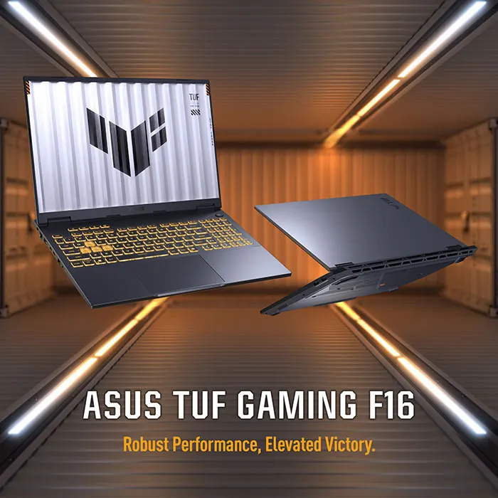 ASUS TUF GAMING F16 FX608JPR-71621W | Intel Core i7 14650HX, 32GB RAM, 1TB SSD, 16.0" WQXGA 165Hz, 8GB NVIDIA RTX 5070, Win11 Home, Eng-Arab Keyboard, Gray, ASUS Warranty