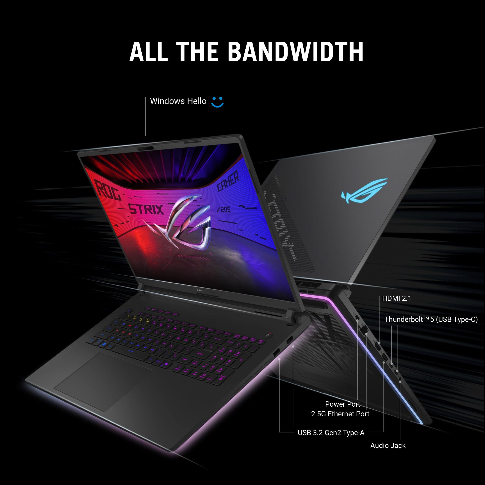 ASUS ROG STRIX SCAR 16 G635LX-RW036W | Intel Ultra 9 275HX, 64GB RAM, 2TB SSD, 16" WQXGA 240Hz, 24GB NVIDIA RTX 5090, Win 11 Home, Eng-Arb Keyboard, Black + ROG Backpack