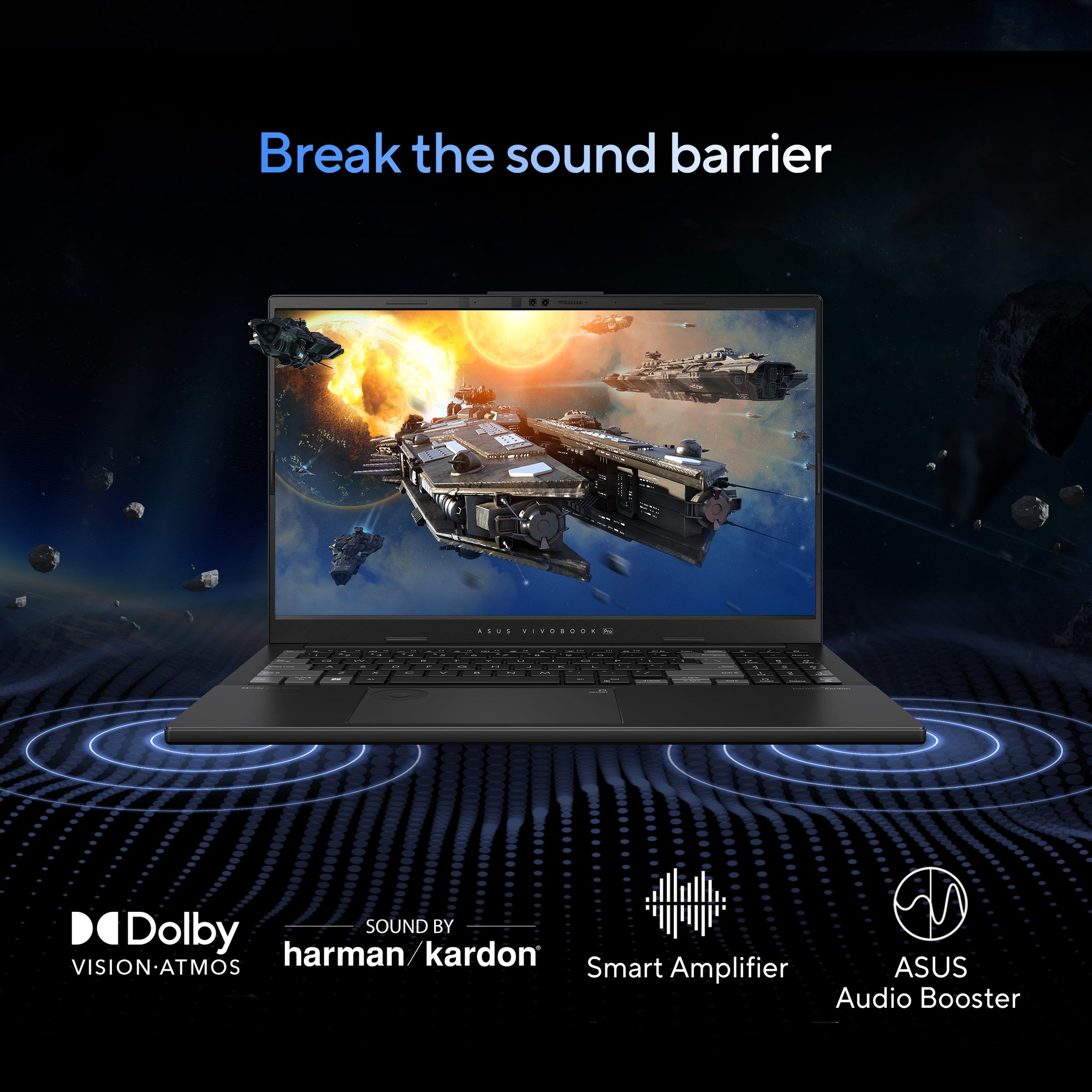 ASUS VIVOBOOK PRO 15 OLED N6506MU-MA011W | Intel Core  Ultra 9 185H 2.3GHz, 16GB RAM, 1TB SSD, 15.6" OLED 3K 120Hz, 6GB NVIDIA RTX 4050, Win11 Home, Eng-Arab K/B, Grey