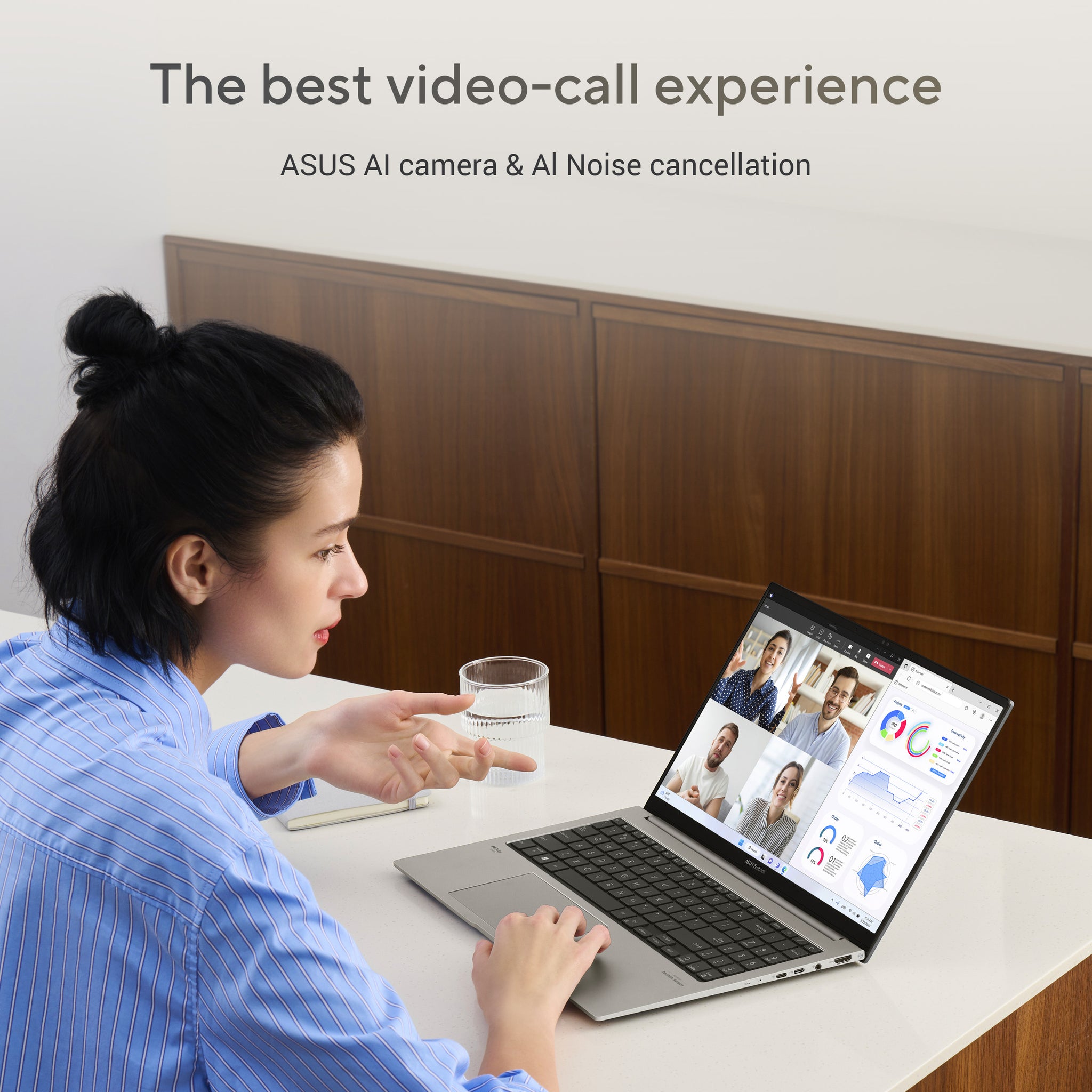 ASUS ZENBOOK A14 UX3407QA-QD180W | Snapdragon X X1 26 100, 16GB RAM, 1TB SSD, 14.0" WUXGA OLED Screen, Qualcomm u GPU, Win 11 Home ( ARM), Eng-Arab Keyboard, Zabriskie Beige