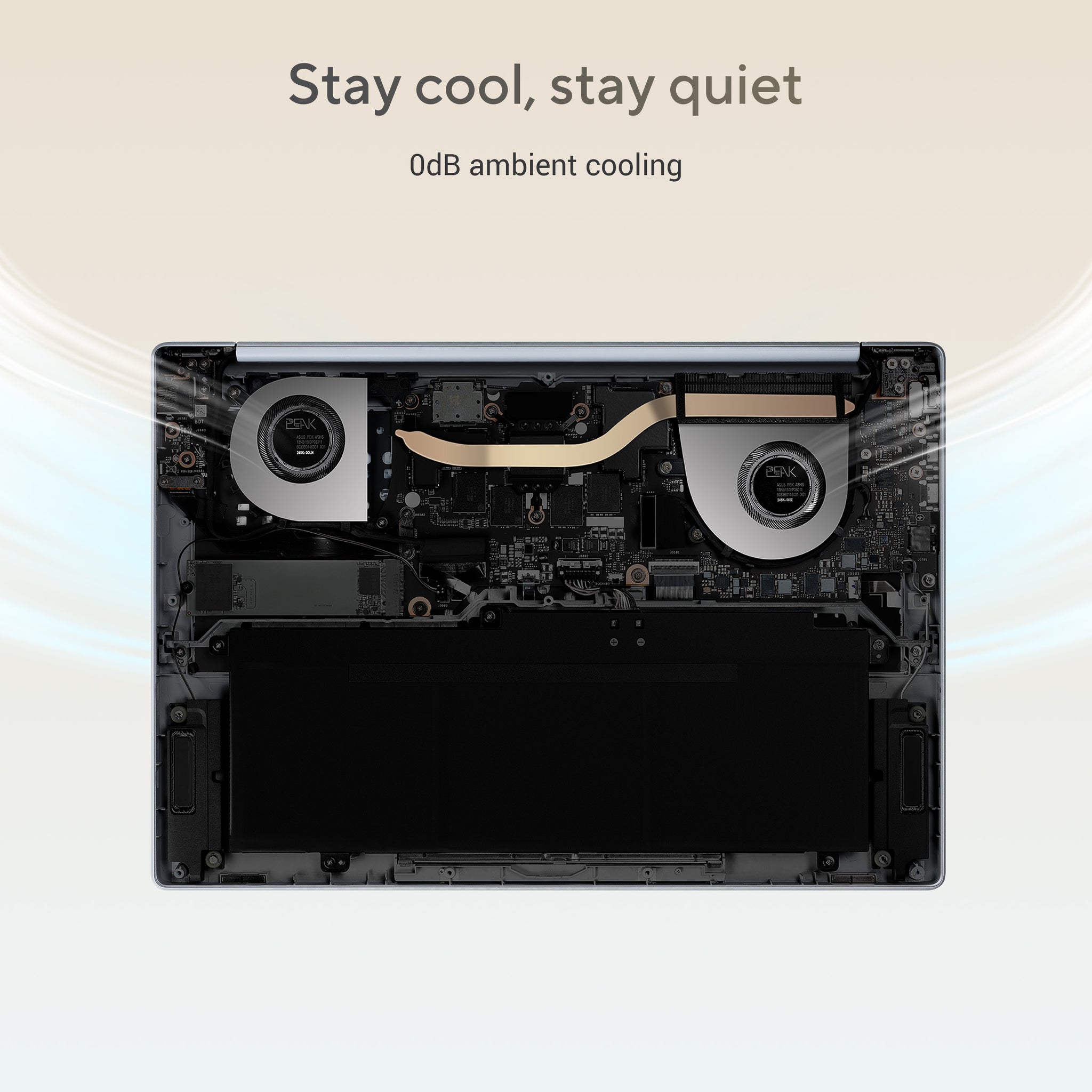 ASUS ZENBOOK A14 UX3407QA-QD180W | Snapdragon X X1 26 100, 16GB RAM, 1TB SSD, 14.0" WUXGA OLED Screen, Qualcomm u GPU, Win 11 Home ( ARM), Eng-Arab Keyboard, Zabriskie Beige