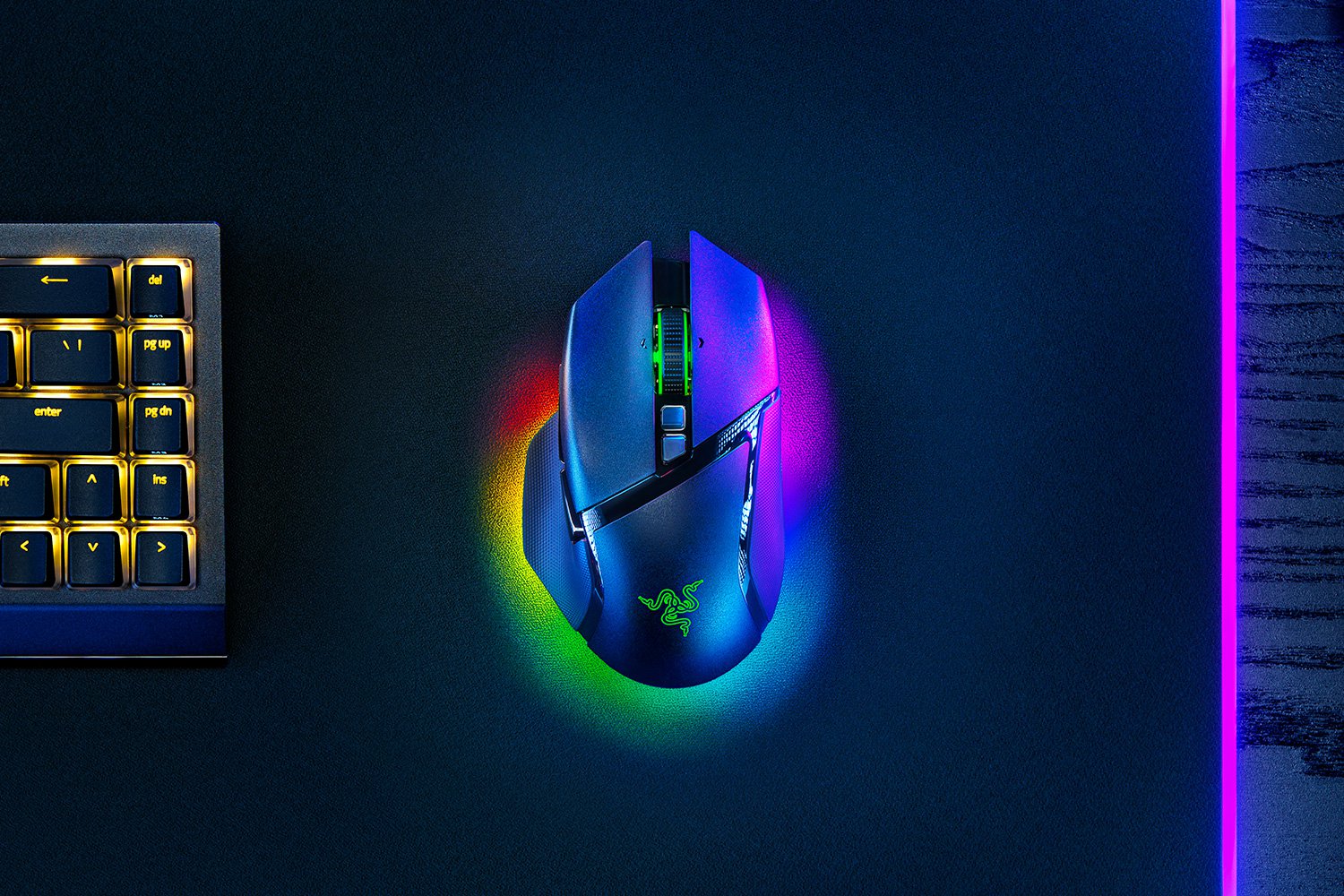 RAZER BASILISK V3 PRO - RZ01-04620100-R3G1 | Customizable Wireless Ergonomic Gaming Mouse, Razer Hyperscroll Tilt Wheel, 13-Zone Chroma Lighting With Full Underglow
