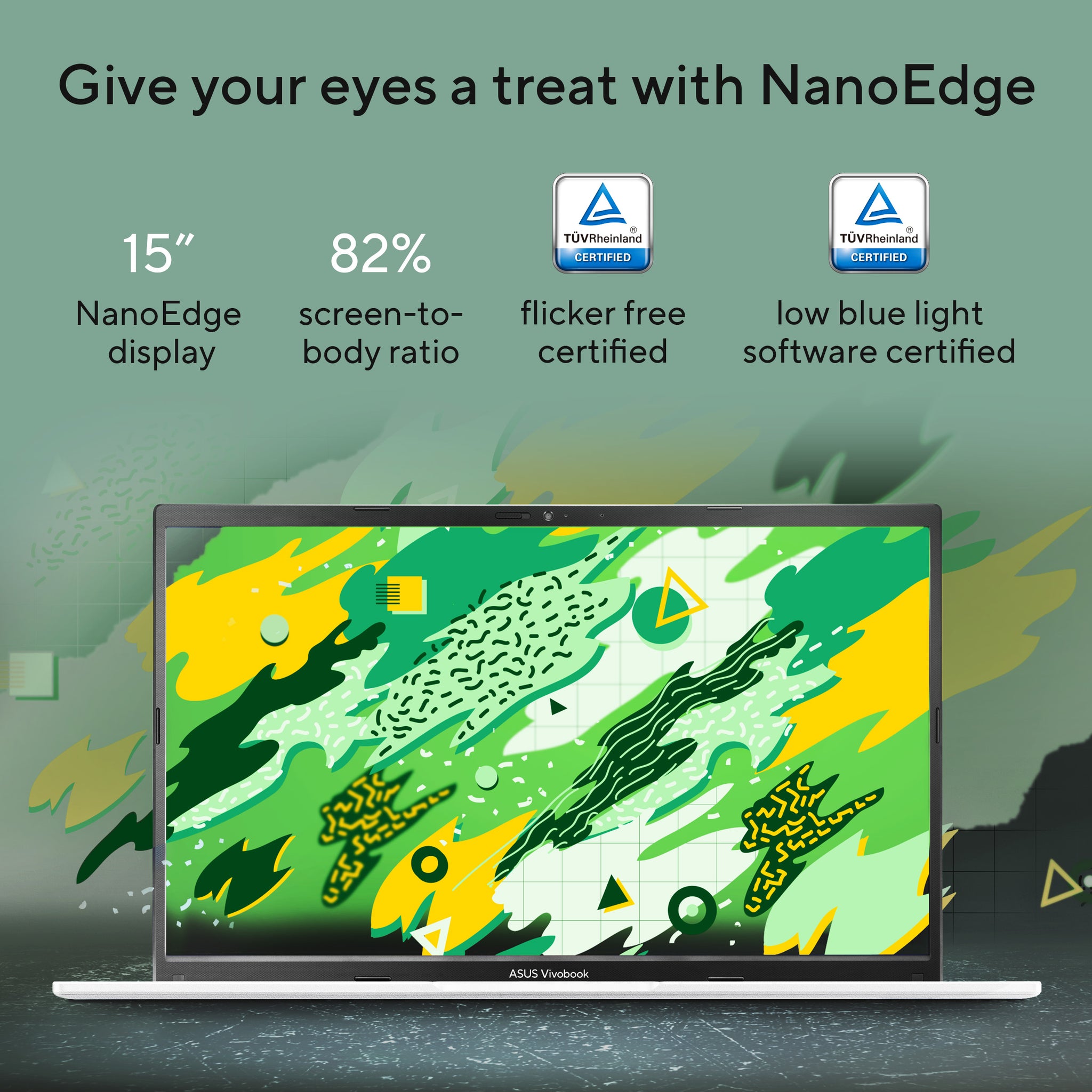 ASUS VIVOBOOK 15 M1502YA-NJ116W | AMD Ryzen 7  7730U, 16GB RAM, 512GB SSD, 15.6" FHD, AMD Radeon Graphics, Win11 Home, Eng-Arab Keyboard, Blue