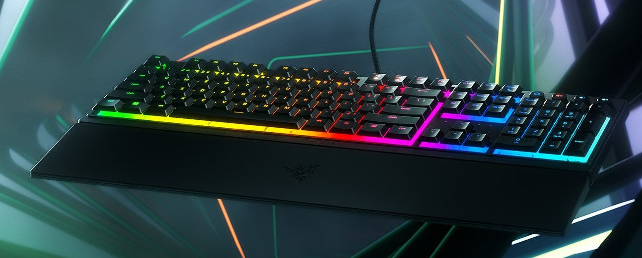 RAZER ORNATA V3 - RZ03-04460100-R3M1 | Low Profile Gaming Keyboard, Razer Mecha-Membrane Switches, UV-Coated Keycaps, Magnetic Soft-Touch Wrist Rest