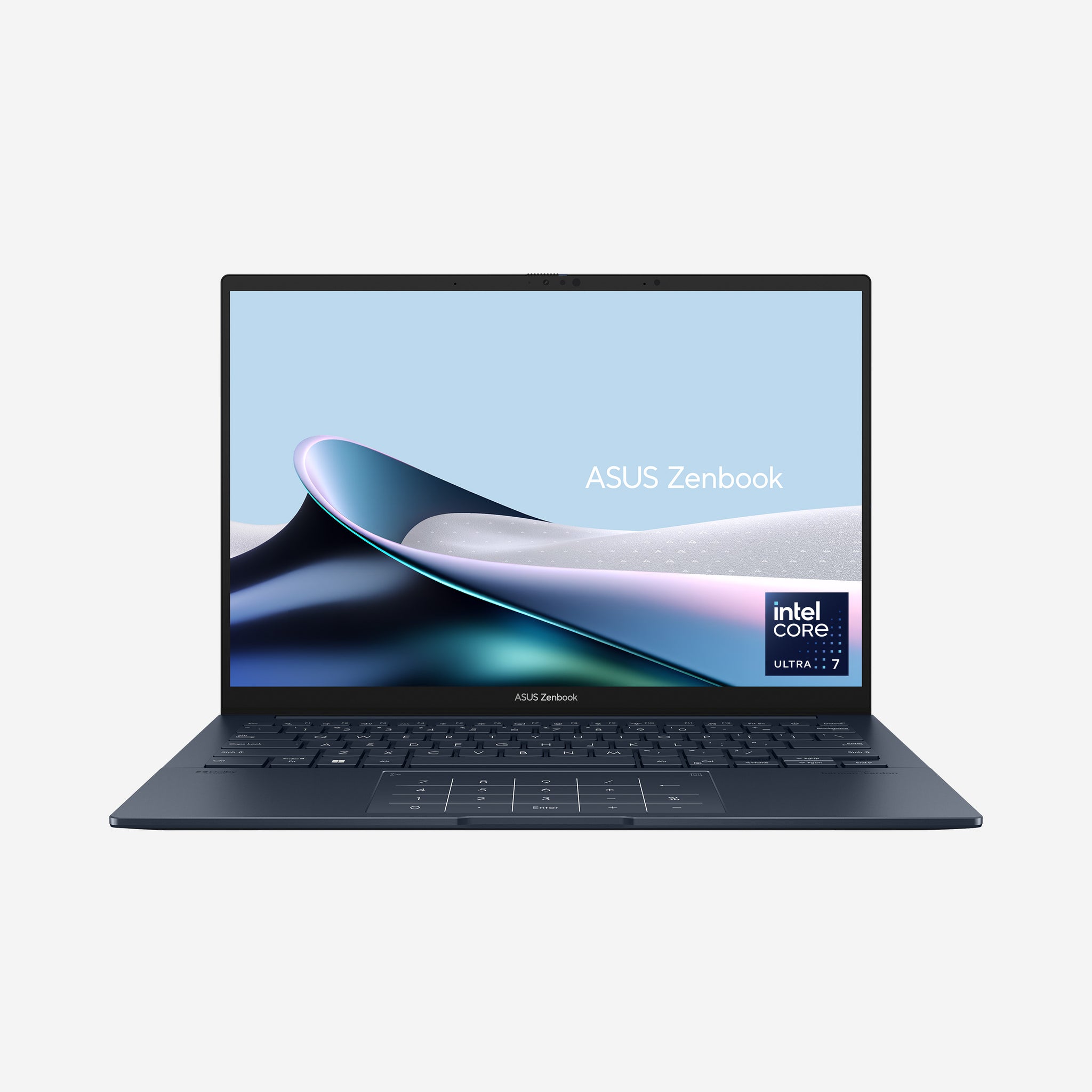 ASUS ZENBOOK 14 OLED UX3405CA-PZ052W | Intel Core Ultra 7 255H, 16GB RAM, 1TB SSD, 14.0" OLED 3K Touch Screen, Intel Arc Graphics, Win11 Home, Eng-Arab Keyboard, Ponder Blue + Sleeve