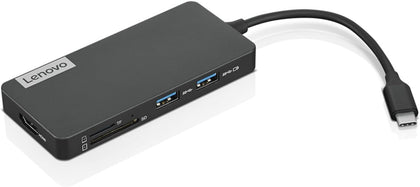 LENOVO USB-C 7 IN 1 HUB - GX90T77924 | Slim, Portable Design, Travel Ready, One Cable 7 Options, Plug And Play