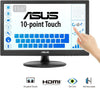 ASUS VT168HR | Touch Monitor - 15.6" (1366x768), 10-point Touch, HDMI, Flicker free, Low Blue Light, Wall-mountable, Eye care