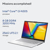 ASUS VIVOBOOK GO 14 E1404GA-NK039W | Intel Core i3 N305, 8GB RAM, 256GB SSD, 14" FHD, Intel IRIS Graphics, Win11 Home, Eng-Arab K/B, Silver