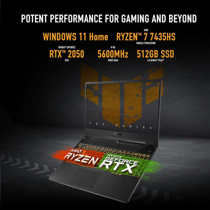 ASUS TUF GAMING A15 FA506NFR-HN004W | AMD Ryzen 7 7435HS, 8GB RAM, 512GB SSD, 15.6