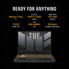 ASUS TUF GAMING F15 FX507VV-I7161G | Intel Core i7 13620H, 16GB RAM, 1TB SSD, 15.6" FHD 144Hz, 8GB NVIDIA RTX 4060, Win11 Home, Eng-Arab K/B, Gray