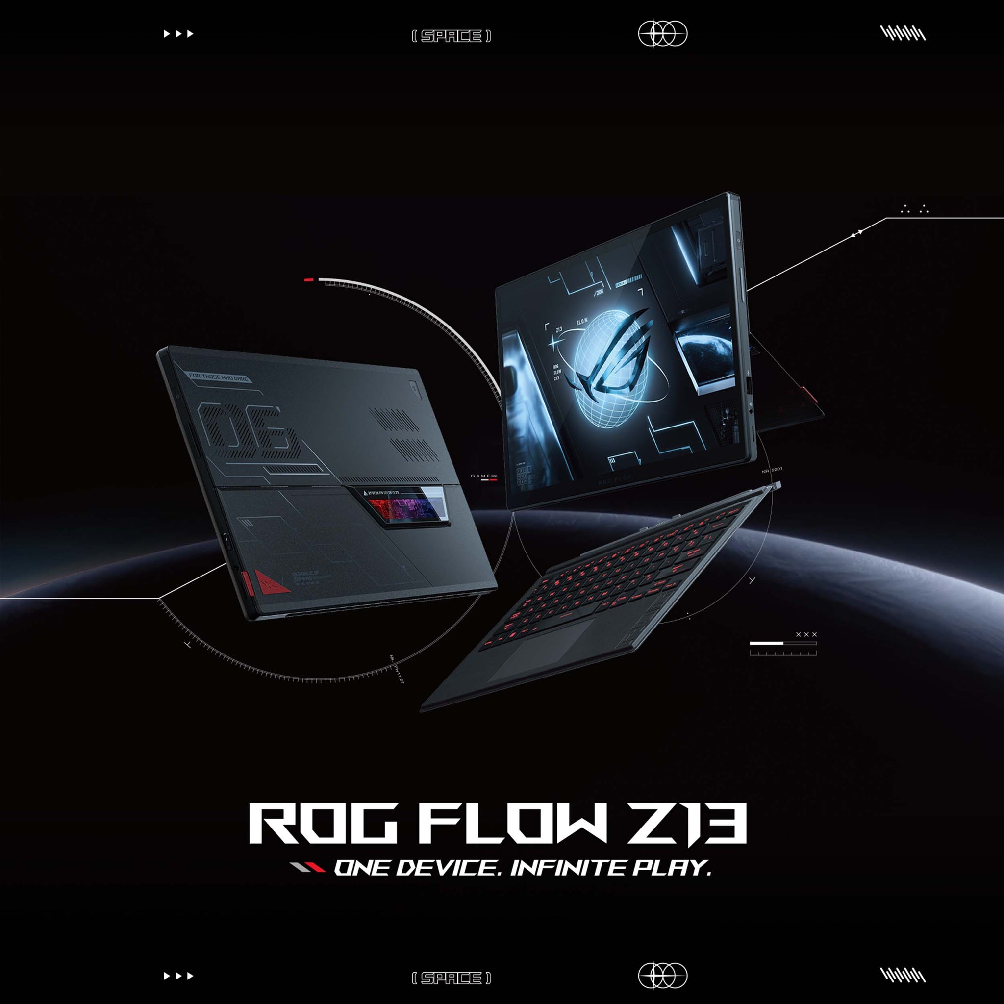 ASUS ROG FLOW Z13 GZ301VV-FLOWI9161B I Intel Core i9 13900H, 16GB RAM, 1TB SSD, 13"QHD+ Touch 165Hz, 8GB NVIDIA RTX4060, Win11 Home, Eng-Arab K/B, Black + Stylus Pen & Sleeve