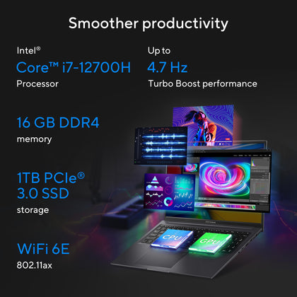 ASUS VIVOBOOK 16X K3605ZC-MB374W | Intel Core i7 12700H, 16GB RAM, 1TB SSD, 16