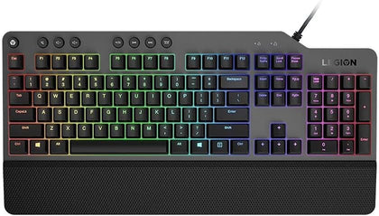 LENOVO LEGION K500 RGB MECHANICAL GAMING KEYBOARD GY40T26478 | 50 Million Keystrokes Red Switch, Dedicated Media Controls, Detachable Palm Rest