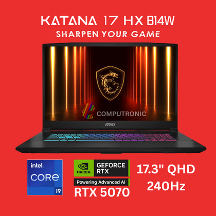 MSI KATANA 17 HX B14WGK 9S7-17L791-071 | Intel Core i9 14900HX, 32GB RAM, 1TB SSD, 17.3