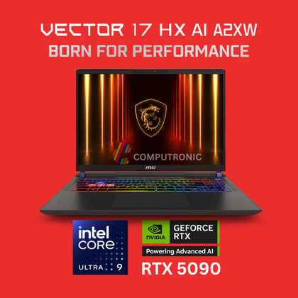 MSI VECTOR 17 HX AI A2XWJG 9S7-17S372-098 | Intel Core Ultra 9 275HX, 32GB RAM, 1TB SSD, 17