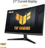 ASUS TUF GAMING VG27VQ3B | Curved Gaming Monitor – 27 inch Full HD, 180Hz, ELMB SYNC, FreeSync, 1ms response time, 90% DCI-P3, Display Widget Center