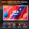 V2COM S6 | Laptop Screen Extender 15.6inch, FHD 1080P IPS 360° Rotation Screen Triple Monitor Laptops, Removable Multi-Mode Monitor for 13”-17” Laptops Compatible with Mac/Wins/Android