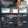 V2COM S6 | Laptop Screen Extender 15.6inch, FHD 1080P IPS 360° Rotation Screen Triple Monitor Laptops, Removable Multi-Mode Monitor for 13”-17” Laptops Compatible with Mac/Wins/Android