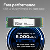 CRUCIAL E100 1TB PCIe Gen4 NVMe 2280 M.2 SSD - Speeds 5000MB/s Read, 4500MB/s Write  - CT1000E100SSD8
