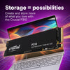 CRUCIAL P310 2TB PCIe Gen4 NVMe 2280 M.2 SSD - Speeds 7100MB/s Read, 6000MB/s Write  - CT2000P310SSD8