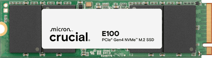 CRUCIAL E100 1TB PCIe Gen4 NVMe 2280 M.2 SSD - Speeds 5000MB/s Read, 4500MB/s Write  - CT1000E100SSD8