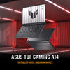 ASUS TUF GAMING A14 FA401KM-G161W | AMD Ryzen AI 7 350, 16GB RAM, 1TB SSD, 14" WQXGA 165Hz, 8GB NVIDIA GeForce RTX 5060, Windows 11 Home, Eng-Arabic Keyboard, Gray + ASUS Backpack & Mouse