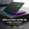 ASUS ROG STRIX SCAR 18 G835LXG-TQ512W | Intel Ultra 9 290HX Plus, 64GB RAM, 2TB SSD, 18" WQUXGA Mini LED 240Hz, 24GB NVIDIA RTX 5090, Windows 11 Home, Eng-Arb Keyboard, Black + ROG Bag