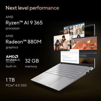 ASUS VIVOBOOK S 14 OLED M5406WA-OLEDR9L31WPB | AMD Ryzen AI 9 365, 32GB RAM, 1TB SSD, 14.0