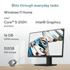 ASUS AIO V440VA-C521016512W | Intel Core 5 210H, 16GB RAM, 512GB SSD, 23.8" FHD LCD, Intel Graphics, Windows 11 Home, Wireless Eng-Arab Keyboard &  Mouse, White.