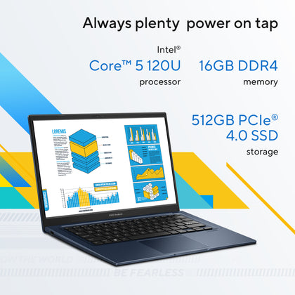 ASUS VIVOBOOK 15 X1404VA-EB385W | Intel Core 5 120U 1.4GHz, 16GB RAM, 512GB SSD, Intel Graphics, 15.6