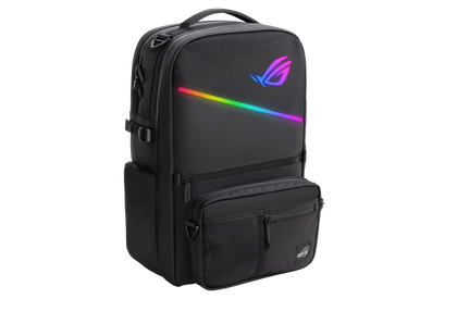 ASUS ROG Ranger BP3703 Gaming Backpack | RGB Modular Gaming Backpack Featuring Charge-cable Passthrough, Anti-theft zip and Water Repellent Eterior fit up to 17-inch Laptop Suitable for Travel