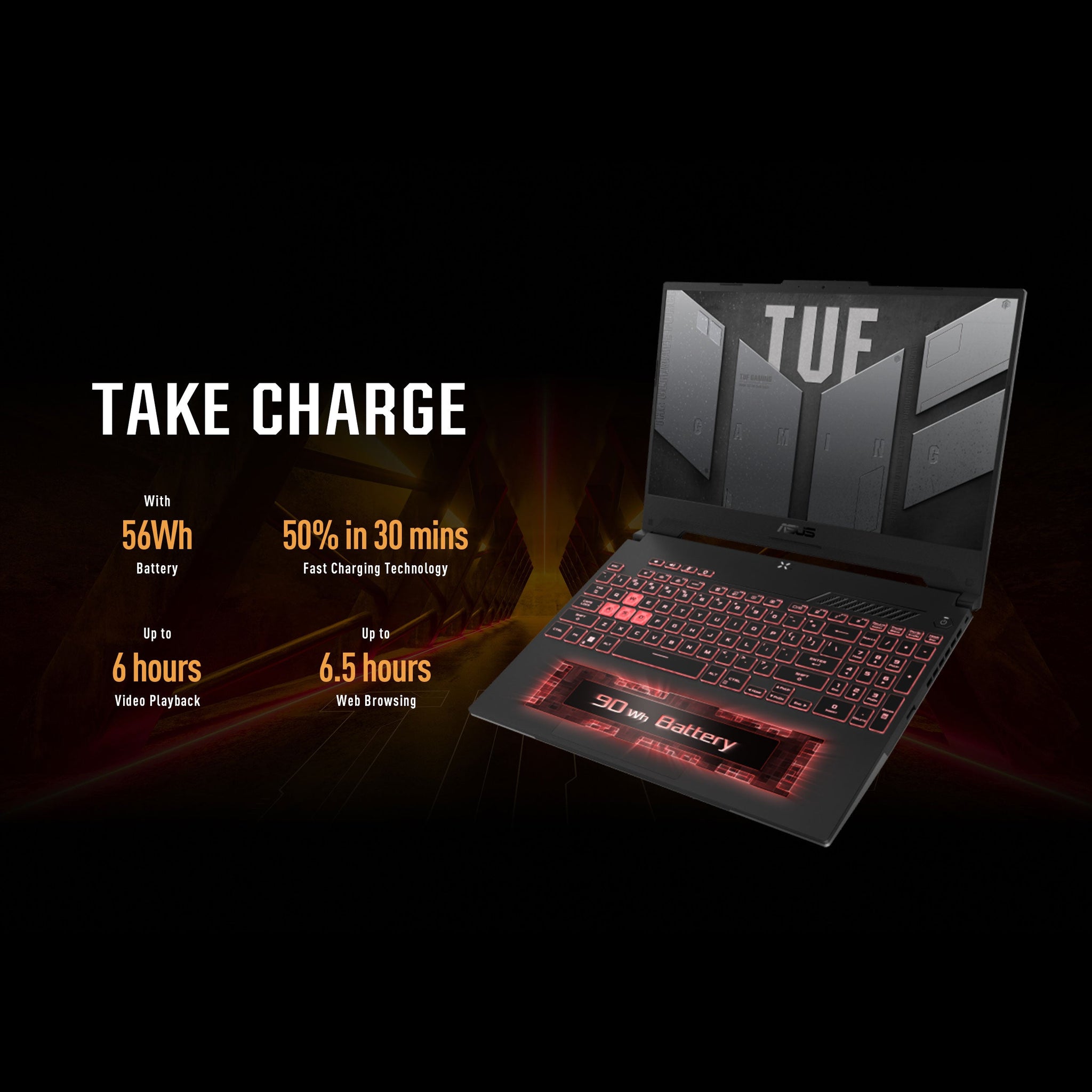 ASUS TUF GAMING FA507NU-LP031W | AMD R7 7735H 3.20 GHZ, 16GB RAM, 512GB SSD, 6GB NVIDIA GeForce RTX 4050 Graphics, 15.6" FHD 144HZ, Windows 11 Home, Eng-Arabic Keyboard, Gray Color, 2 Years ASUS Warranty.