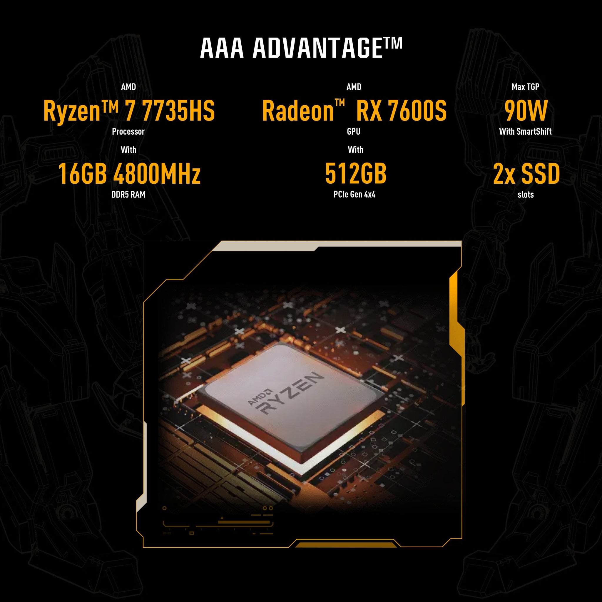 ASUS TUF GAMING A16 FA617NS-N3002W | RYZEN 7 7735HS, 16GB RAM, 512GB SSD, 16" WUXGA 165Hz, 8GB AMD Radeon RX7600S, Win11 Home, Eng-Arab Keyboard, Black, 2 Years ASUS Warranty.