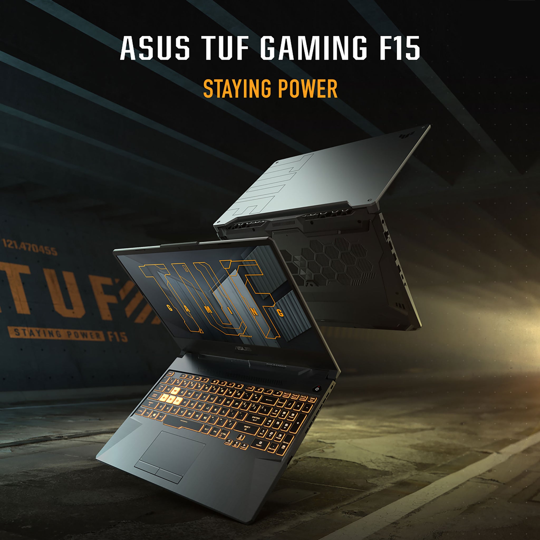 ASUS TUF GAMING FX506HF-HN014W |  Core i5 11400H, 8GB RAM, 512GB SSD, 4GB NVIDIA RTX 2050, 15.6" FHD 144HZ, Win11 Home, Eng-Arab K/B, Black